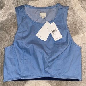 Guess denim crop top